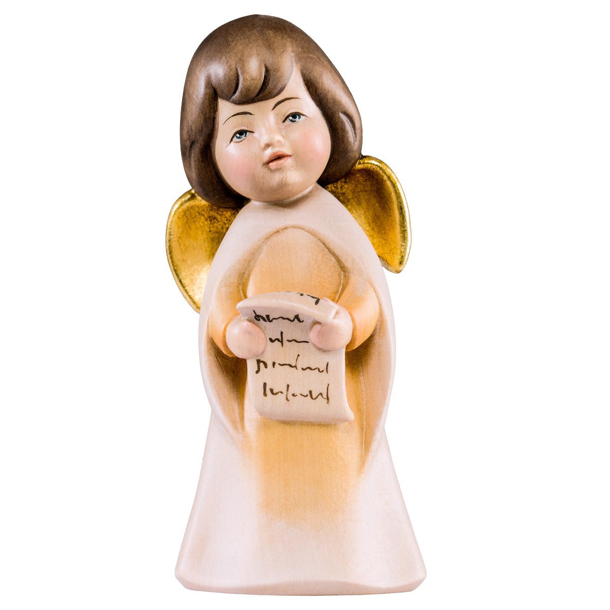 Wooden statue of Dream angel singing