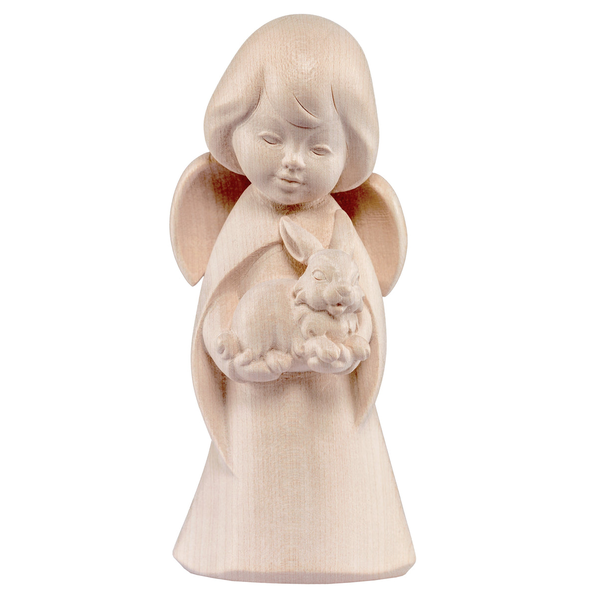 Wooden statue of Dream angel with bunny