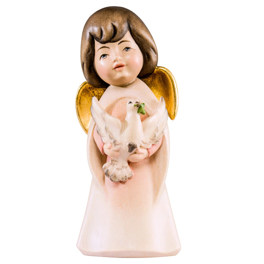 Wooden statue of Dream angel with dove