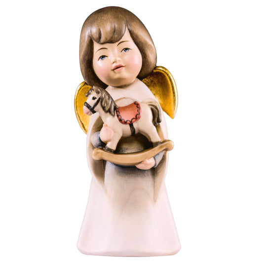 Wooden statue of Dream angel with horse