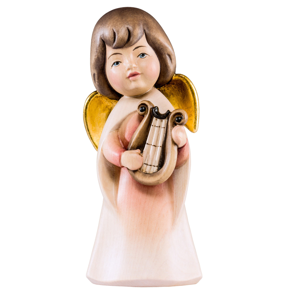 Wooden statue of Dream angel with lyre