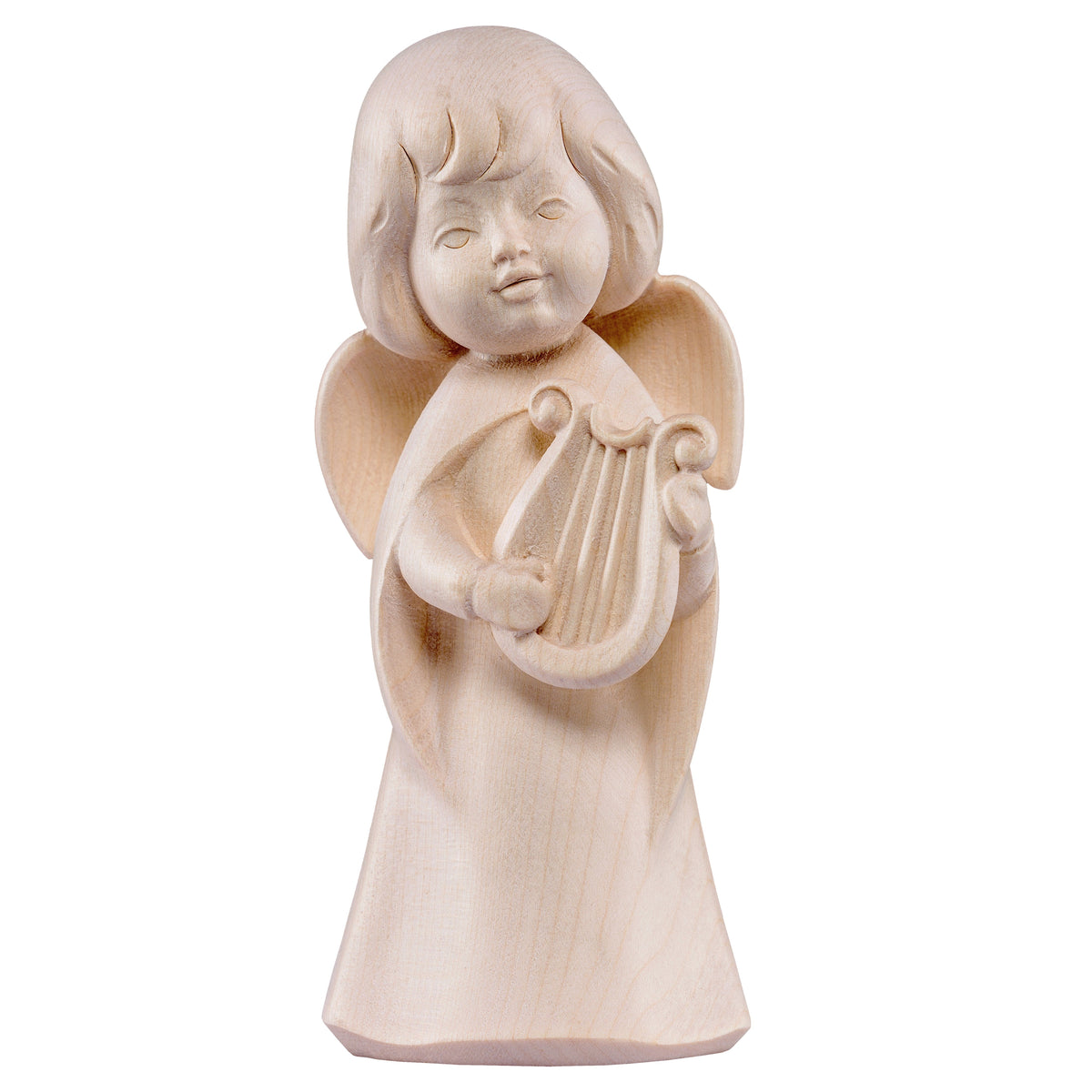 Wooden statue of Dream angel with lyre