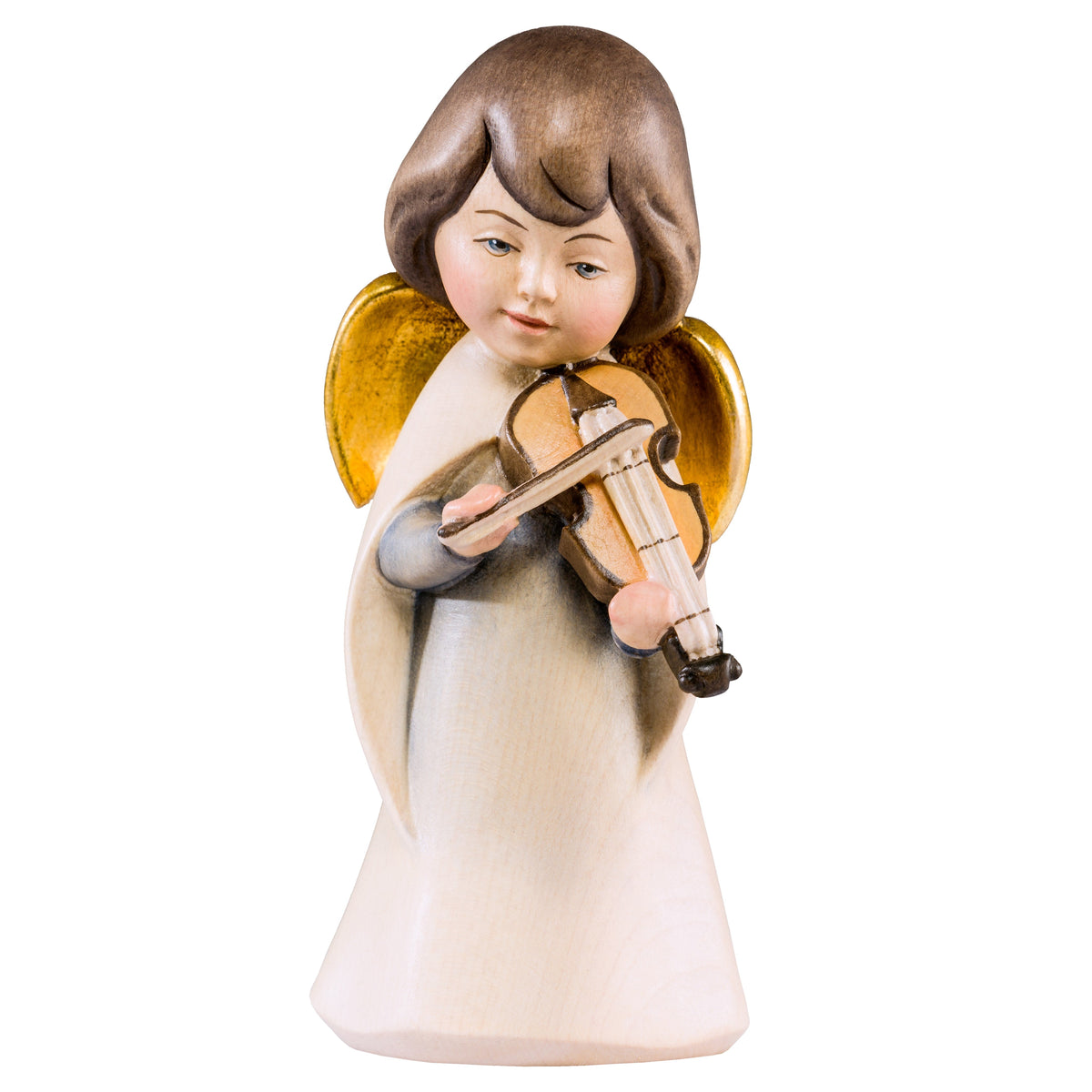 Wooden statue of Dream angel with violin