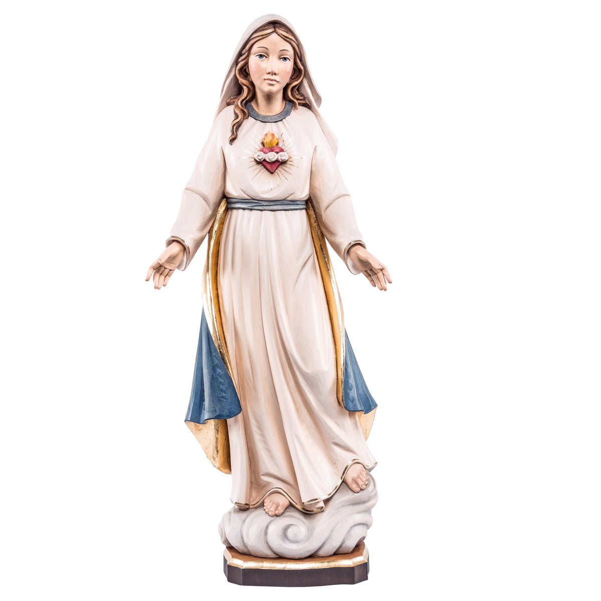 Wooden statue of Holy heart of Mary
