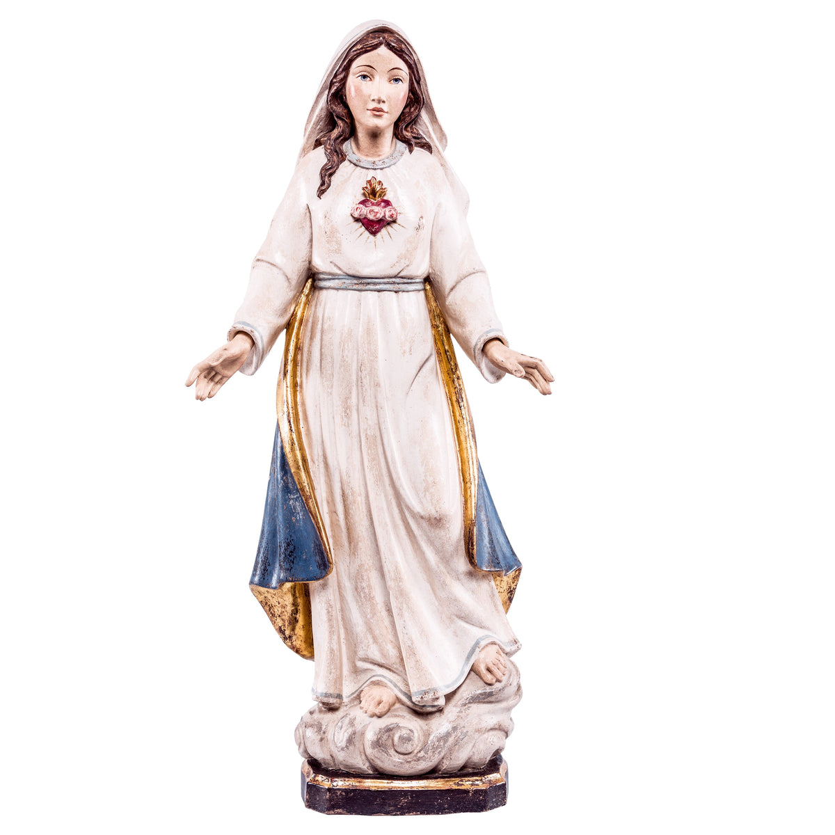 Wooden statue of Holy heart of Mary