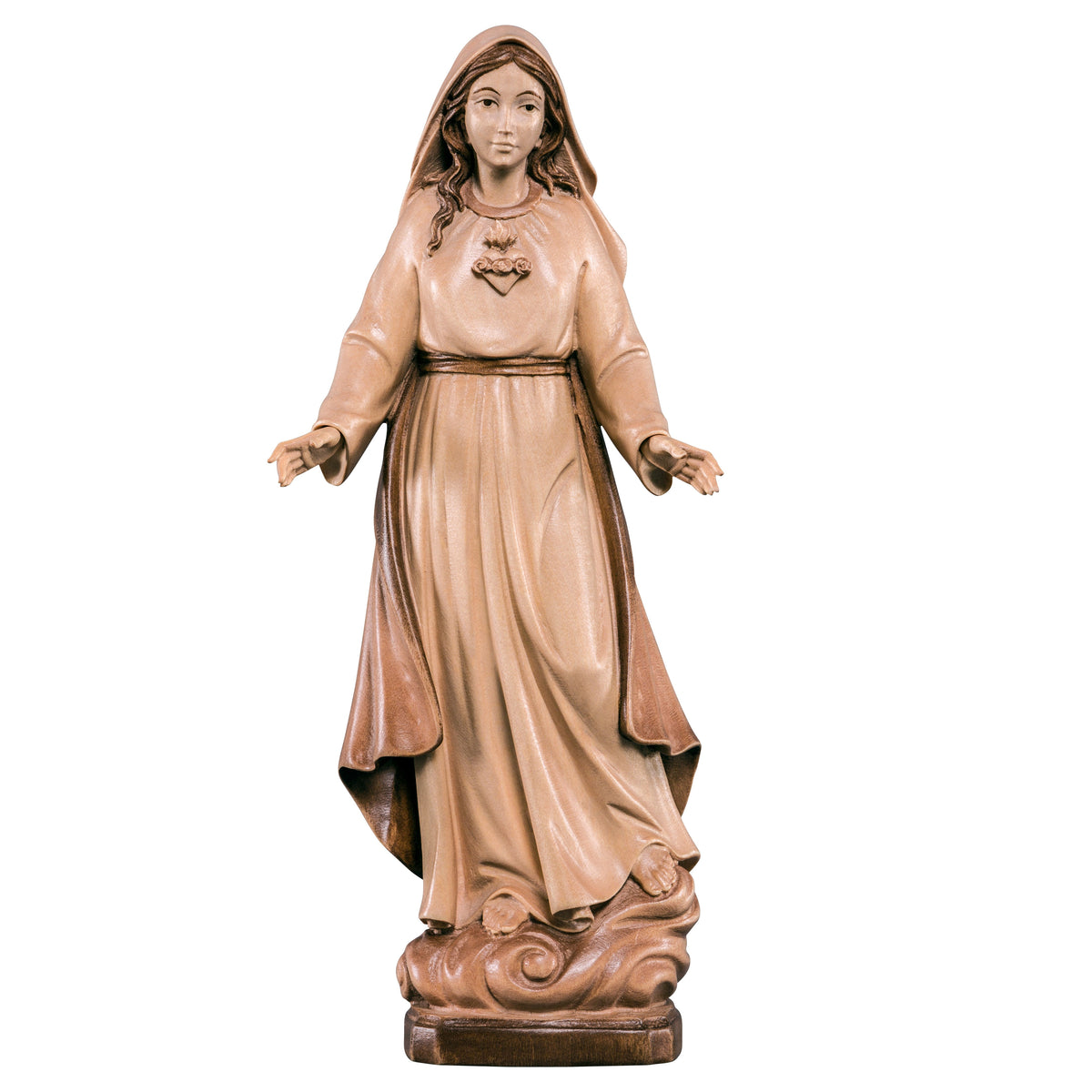Wooden statue of Holy heart of Mary