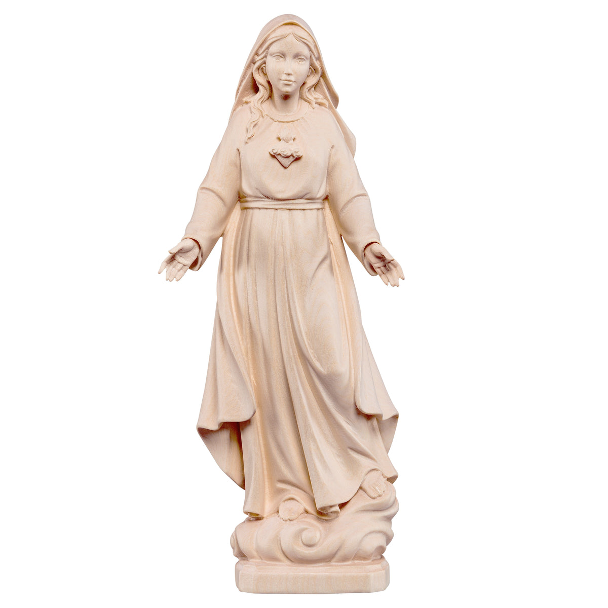 Wooden statue of Holy heart of Mary
