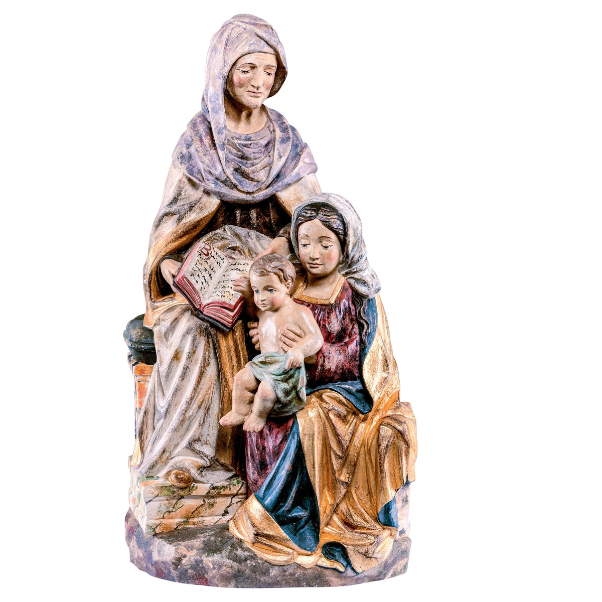 Wooden Statue of St. Anne With Children