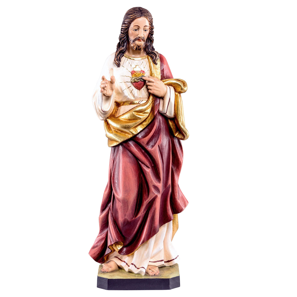 Wooden statue of Jesus sacred heart
