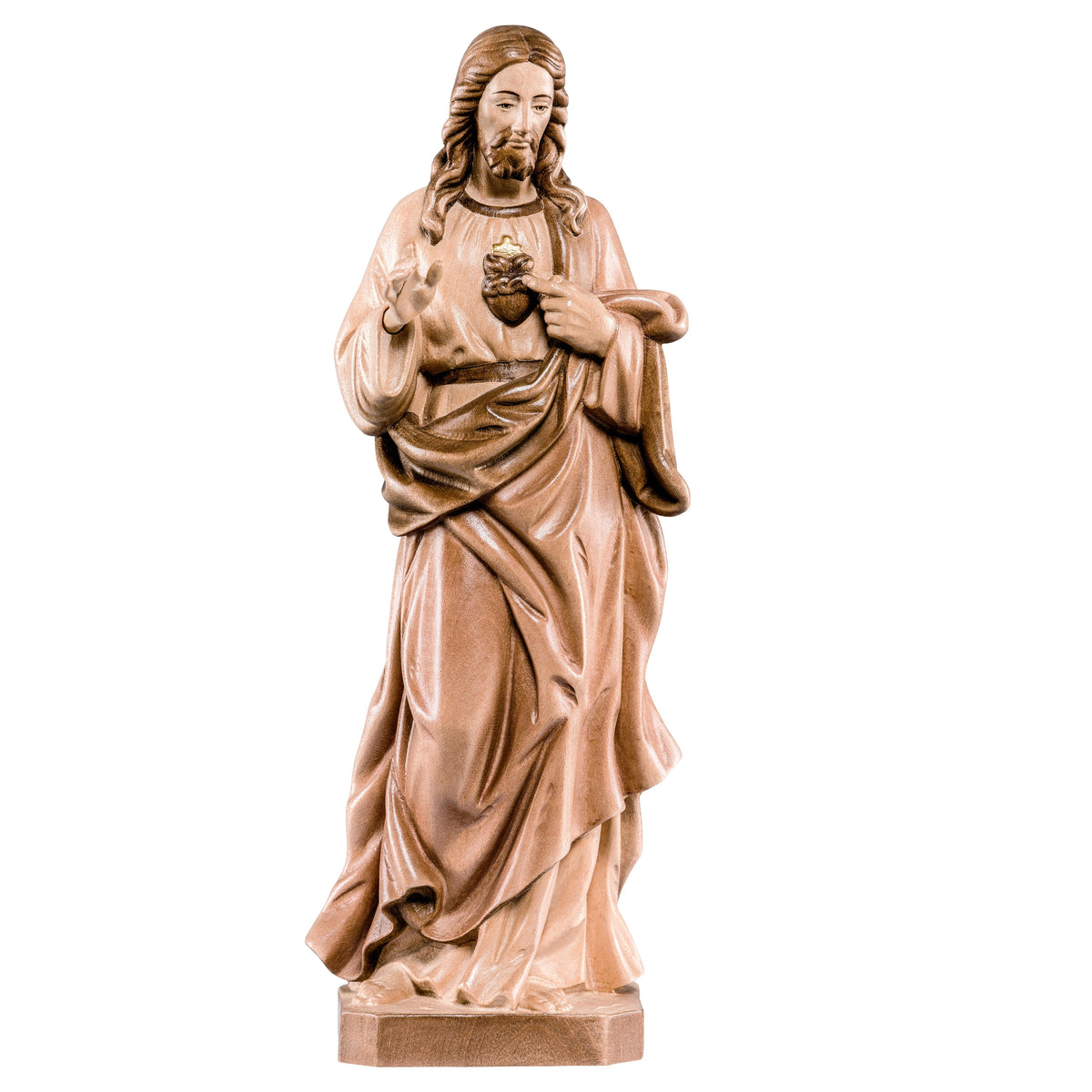 Wooden statue of Jesus sacred heart