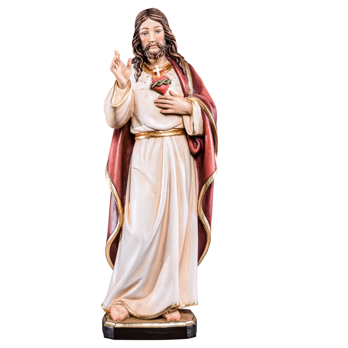 Wooden Statue of Sacred Heart of Jesus Classic Style