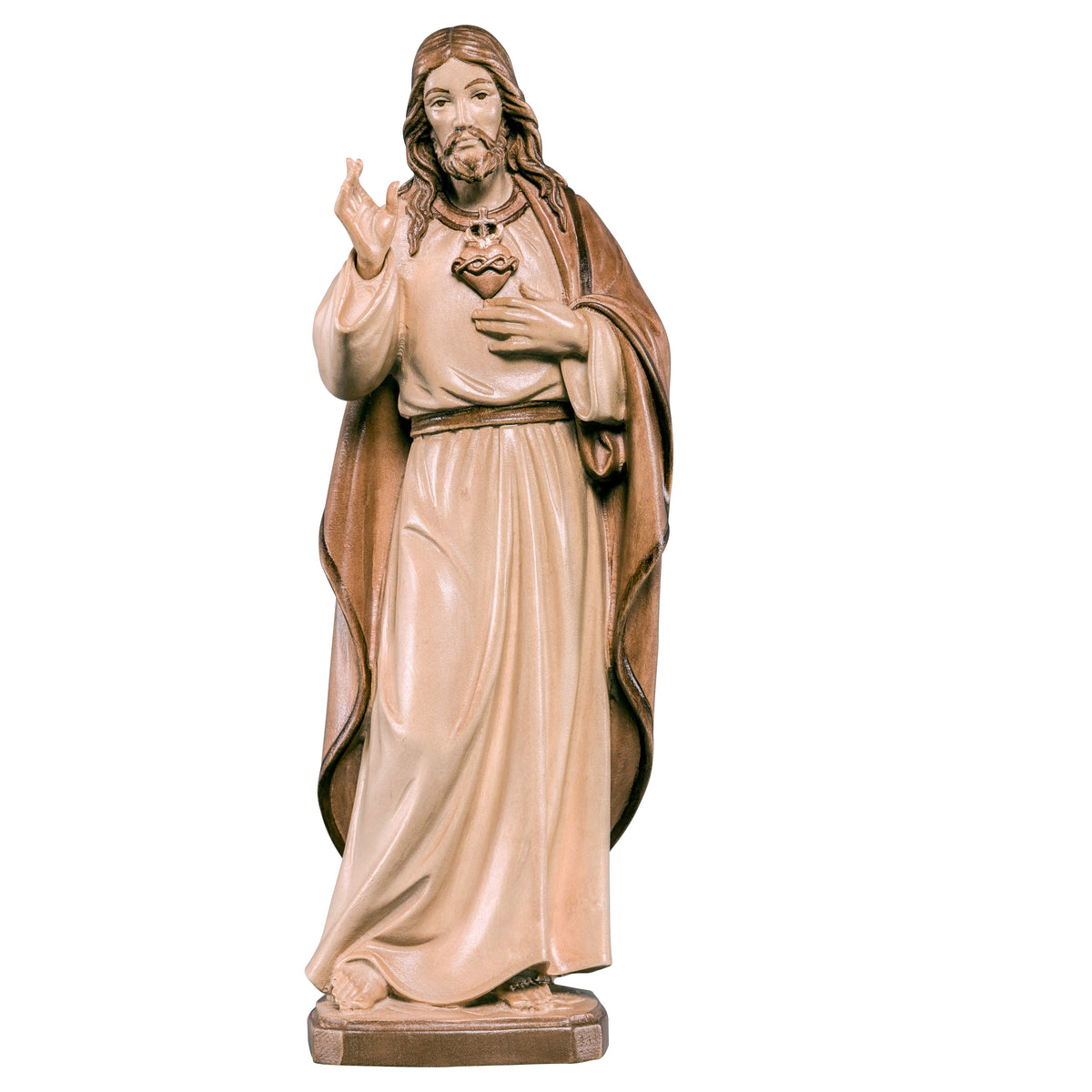 Wooden Statue of Sacred Heart of Jesus Classic Style