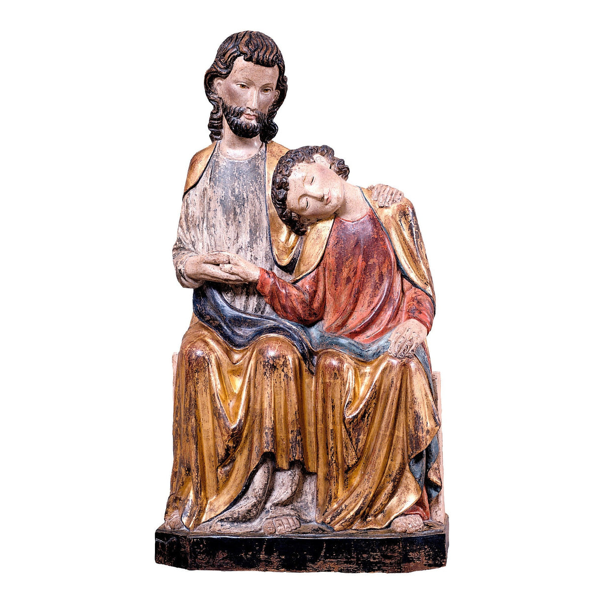 Wooden statue of Jesus with St. John