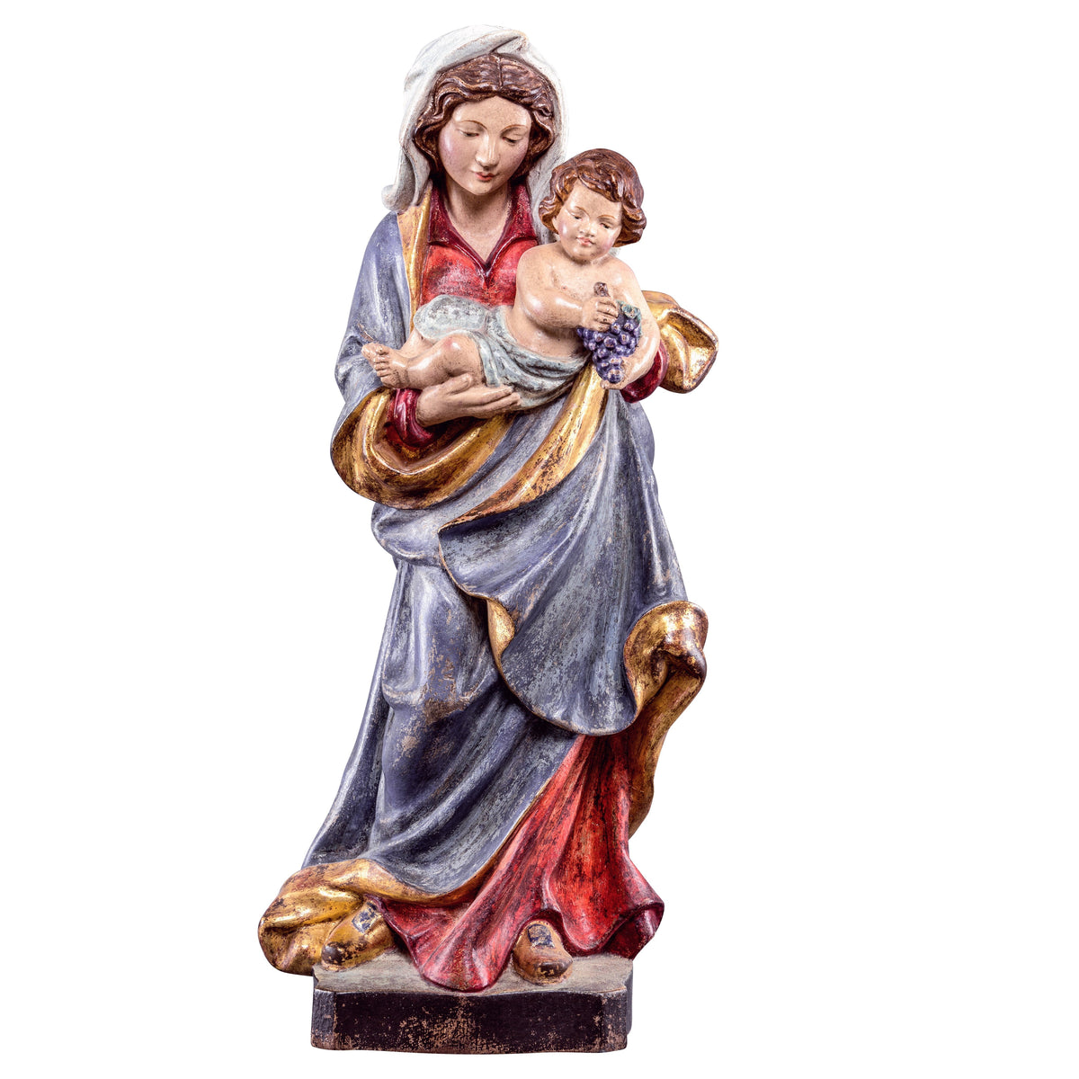 Wooden statue of Madonna of grapes