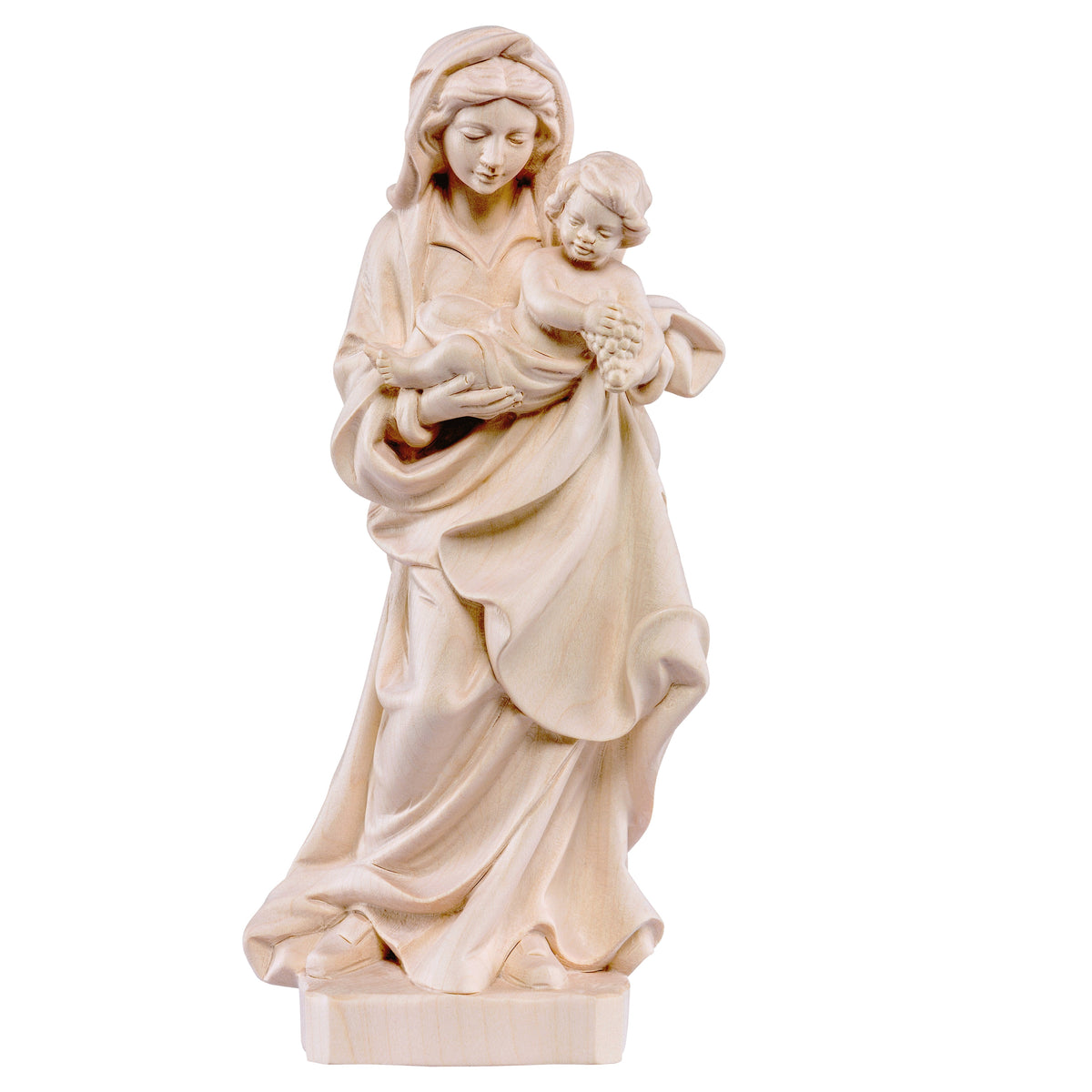 Wooden statue of Madonna of grapes