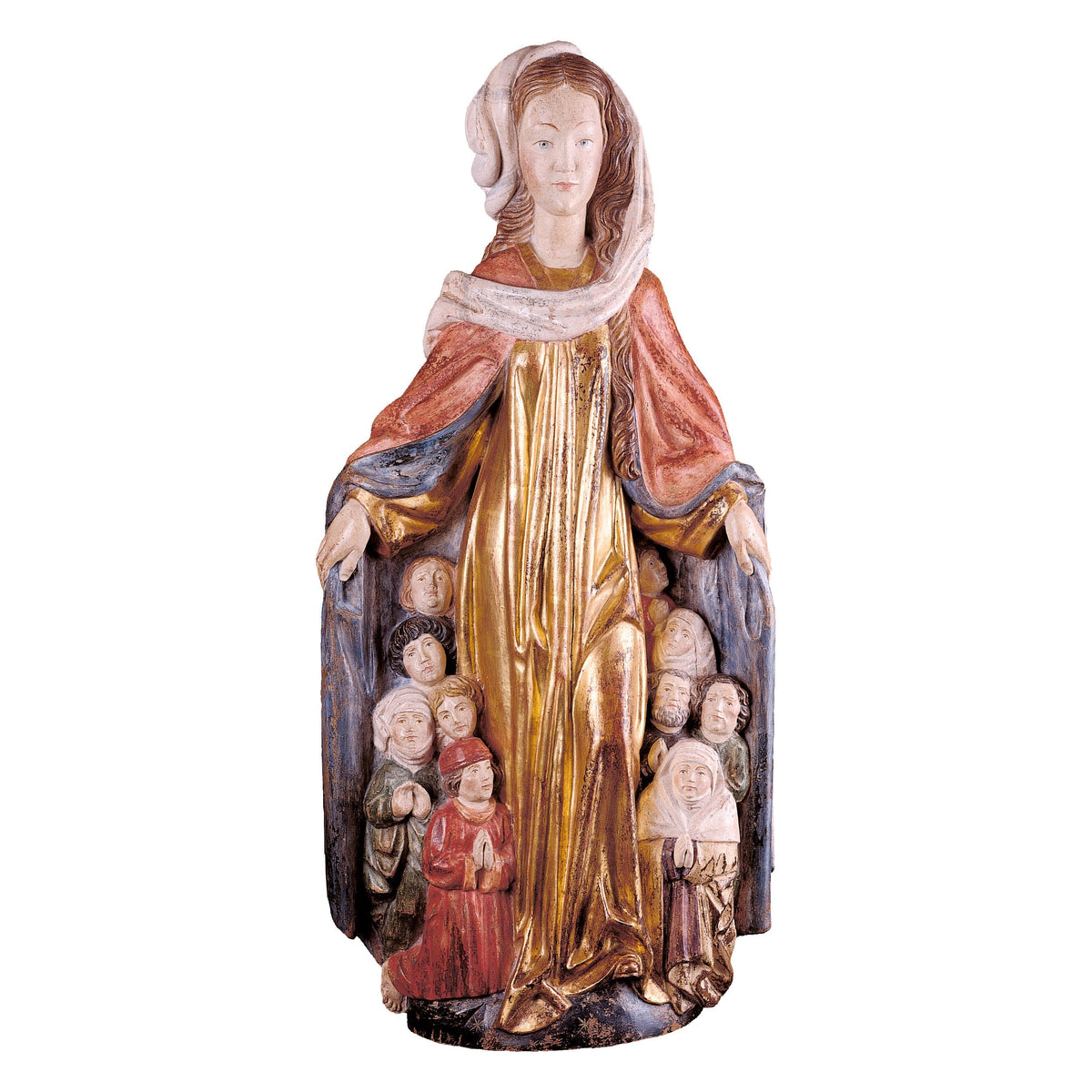 Wooden statue of Madonna of protective cloak
