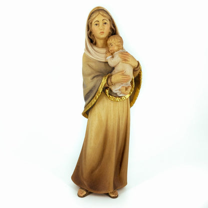 Wooden Statue of Madonna of the Streets Minimal Style