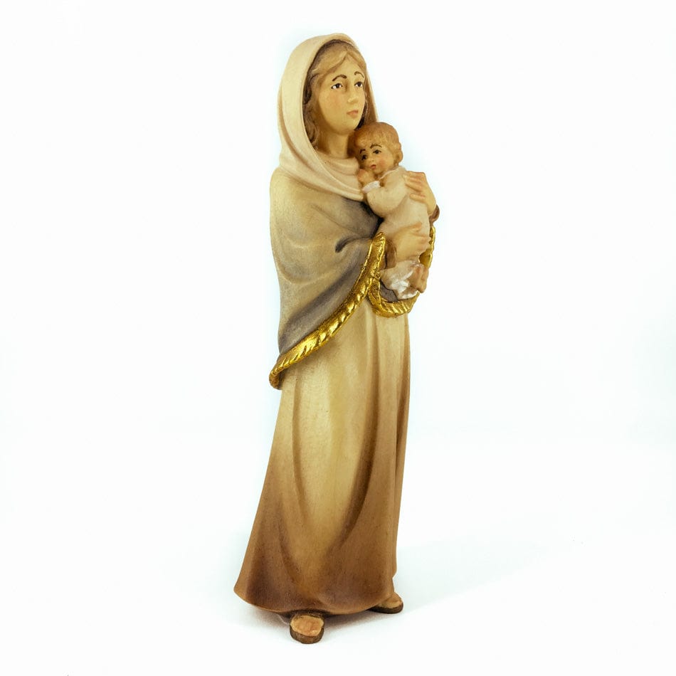 Wooden Statue of Madonna of the Streets Minimal Style