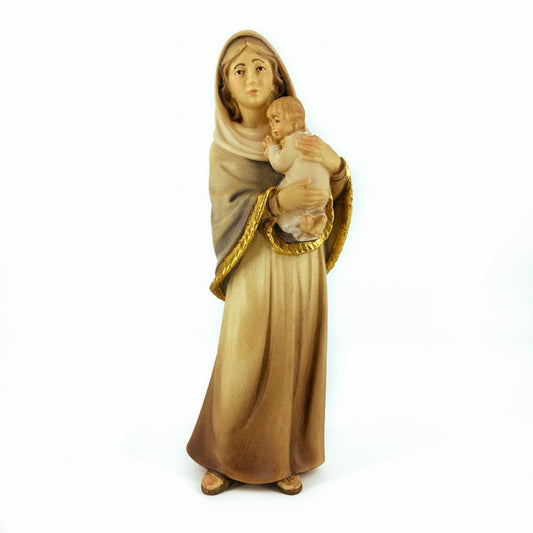 Wooden Statue of Madonna of the Streets Minimal Style