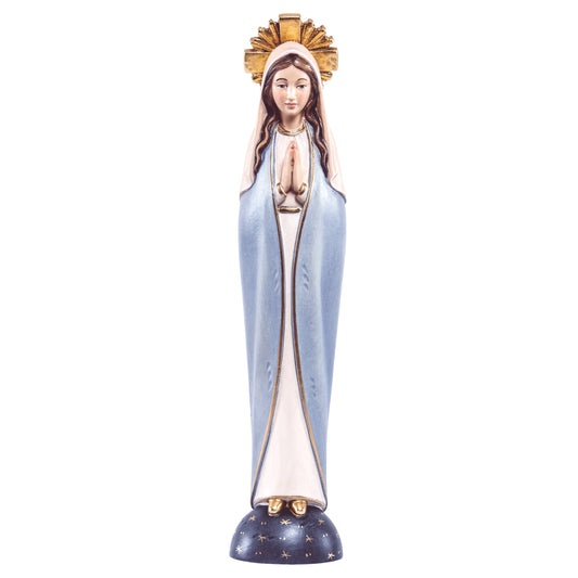 Wooden statue of Madonna stylized