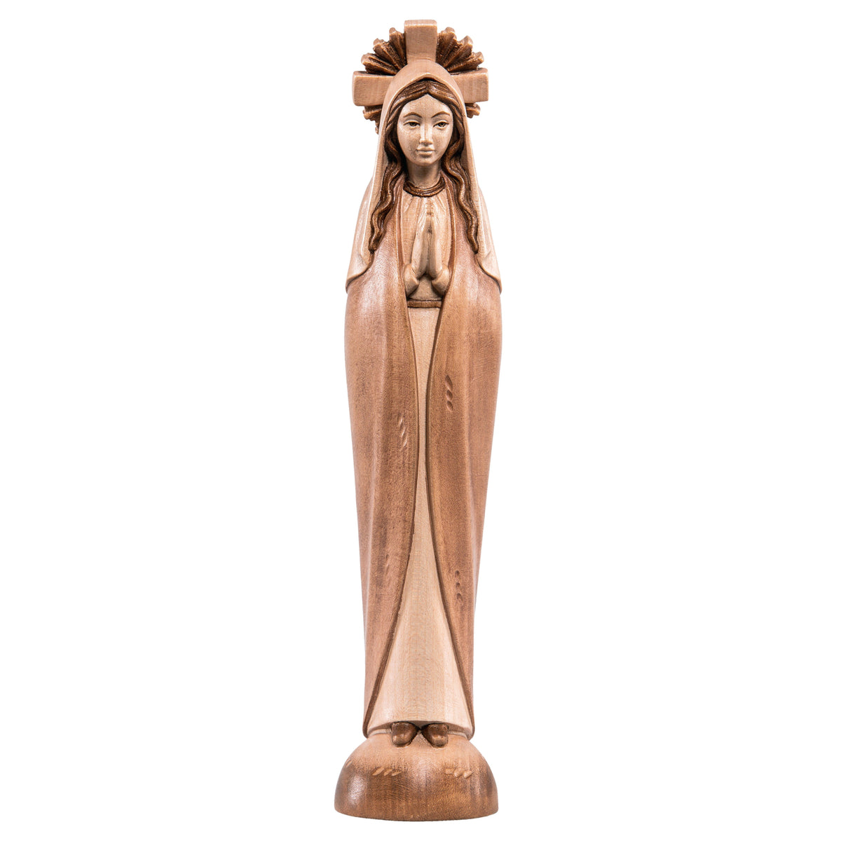 Wooden statue of Madonna stylized