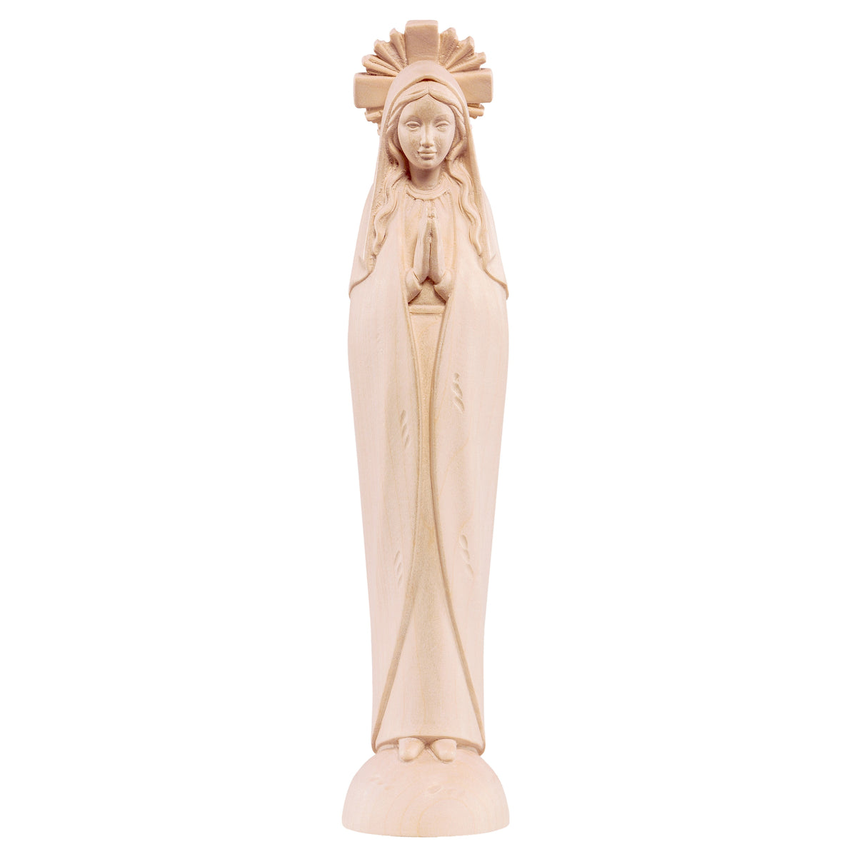 Wooden statue of Madonna stylized