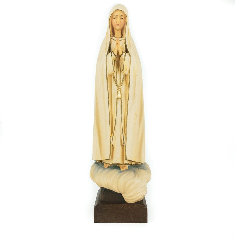 Wooden Statue of Our Lady of Fátima on the Clouds