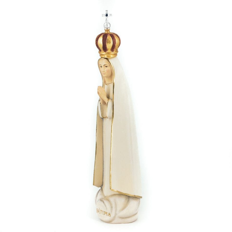 Wooden Statue of Our Lady of Fátima with Crown
