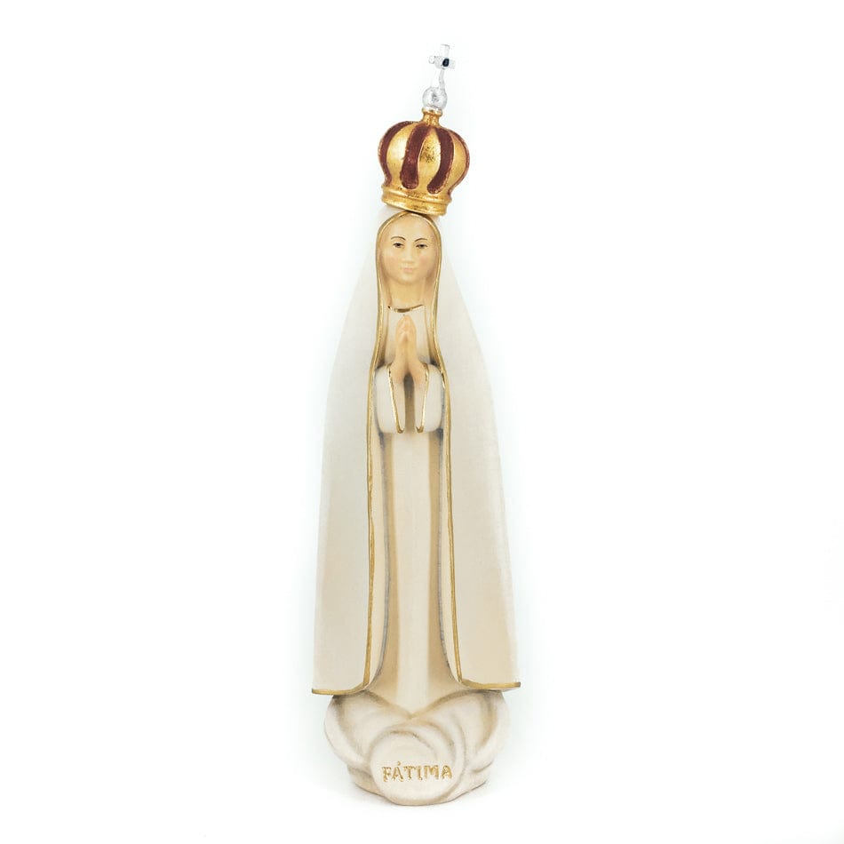 Wooden Statue of Our Lady of Fátima with Crown