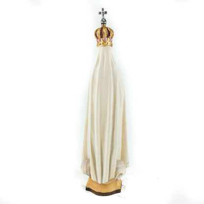 Wooden Statue of Our Lady of Fátima with Crown of Gemstones