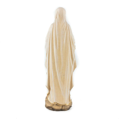 Wooden Statue of Our Lady of Lourdes with Roses on her Feet