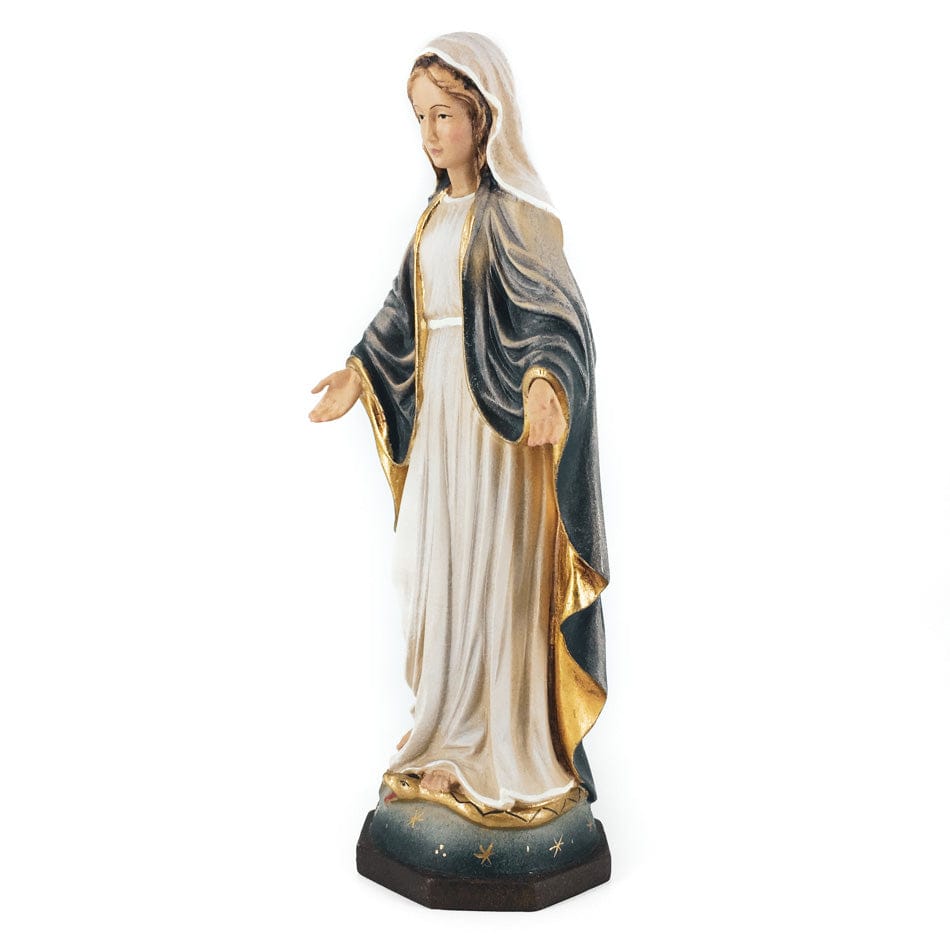 Wooden Statue of Our Lady of the Miraculous Medal on the Globe