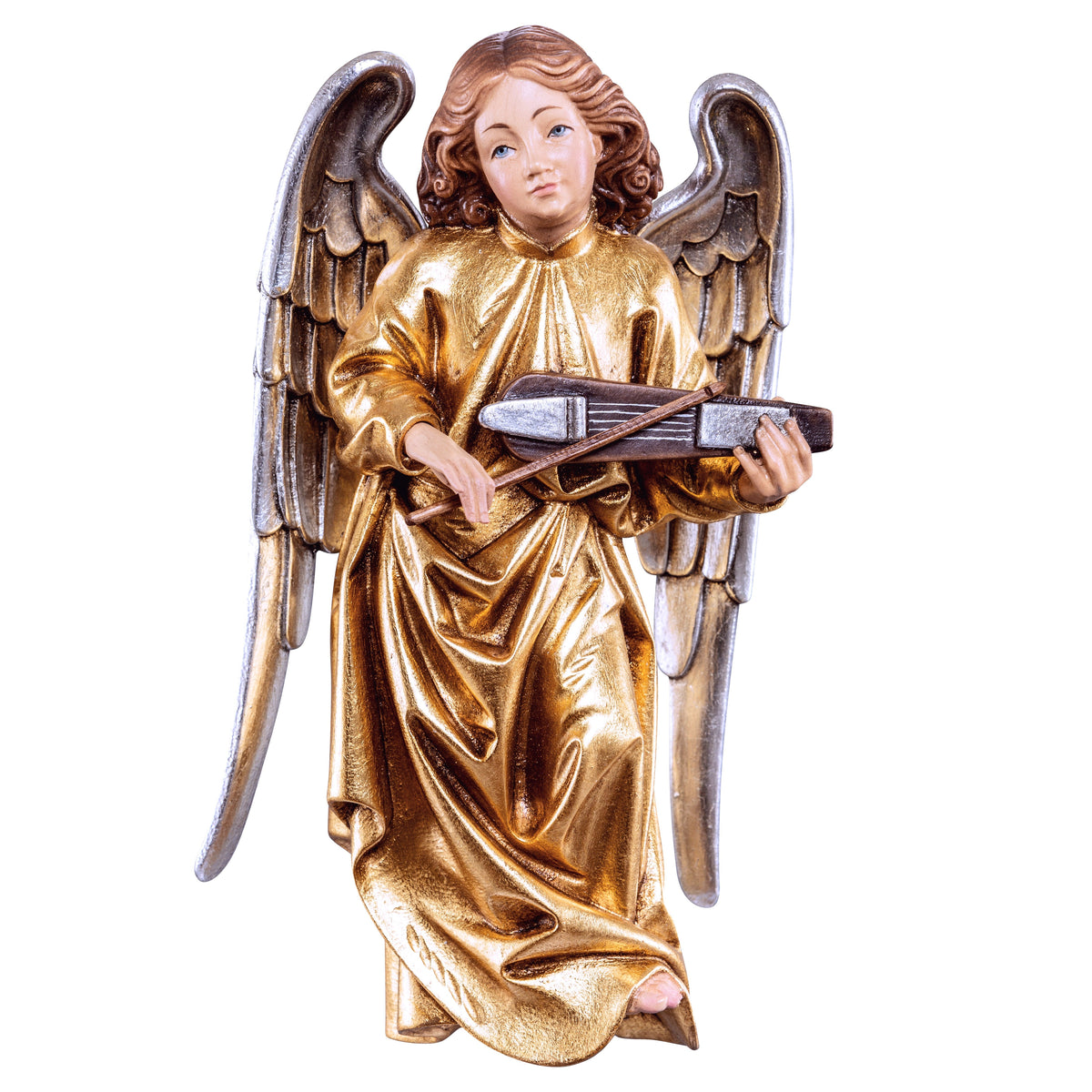 Wooden statue of Pacher angel with violin
