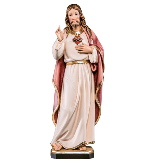 Wooden Statue of Sacred Heart of Jesus Classic Style