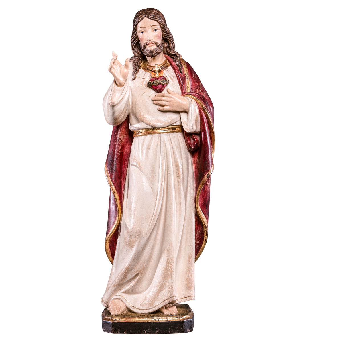 Wooden Statue of Sacred Heart of Jesus Classic Style