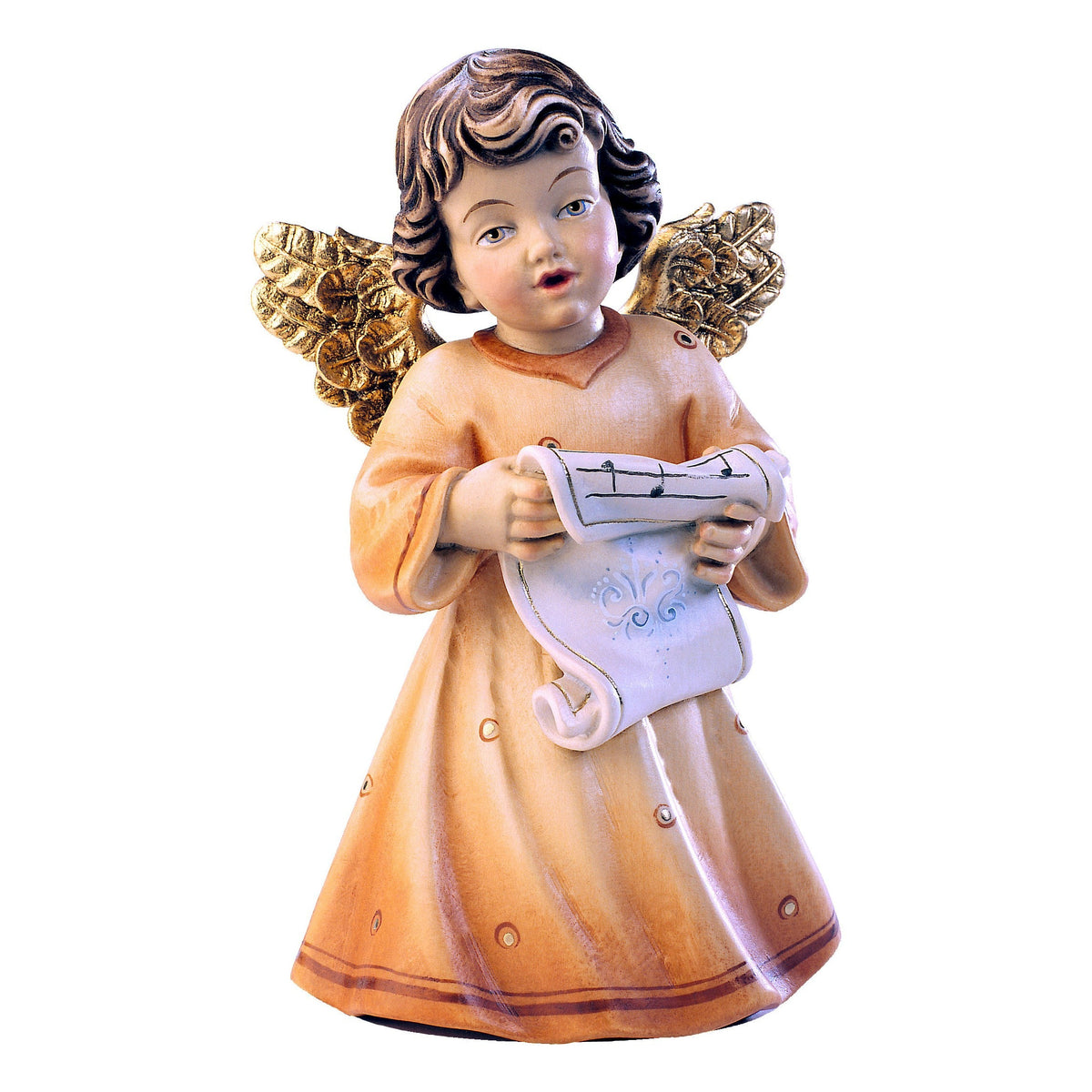 Wooden statue of Sissi angel singing