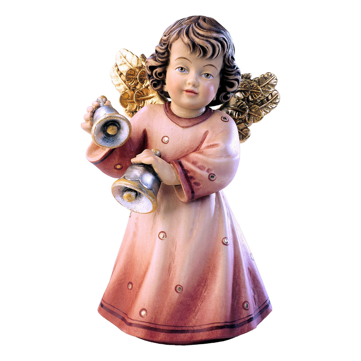 Wooden statue of Sissi angel with bells