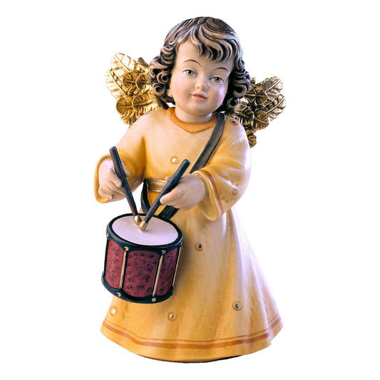 Wooden statue of Sissi angel with drum