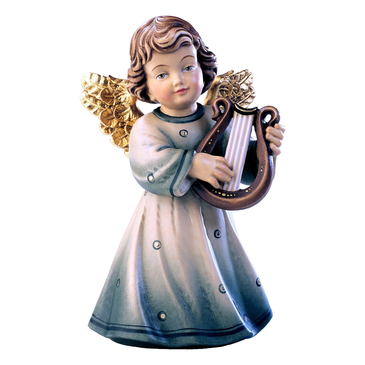 Wooden statue of Sissi angel with lyre