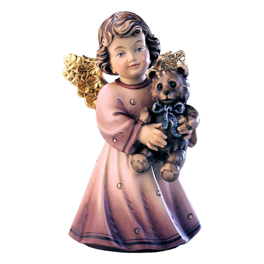 Wooden statue of Sissi angel with teddy