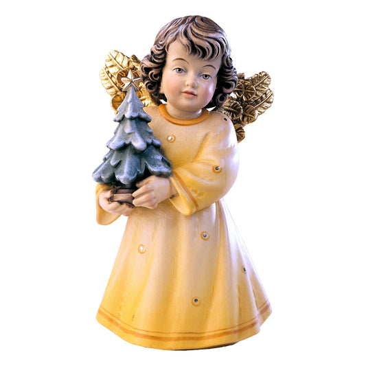 Wooden statue of Sissi angel with tree