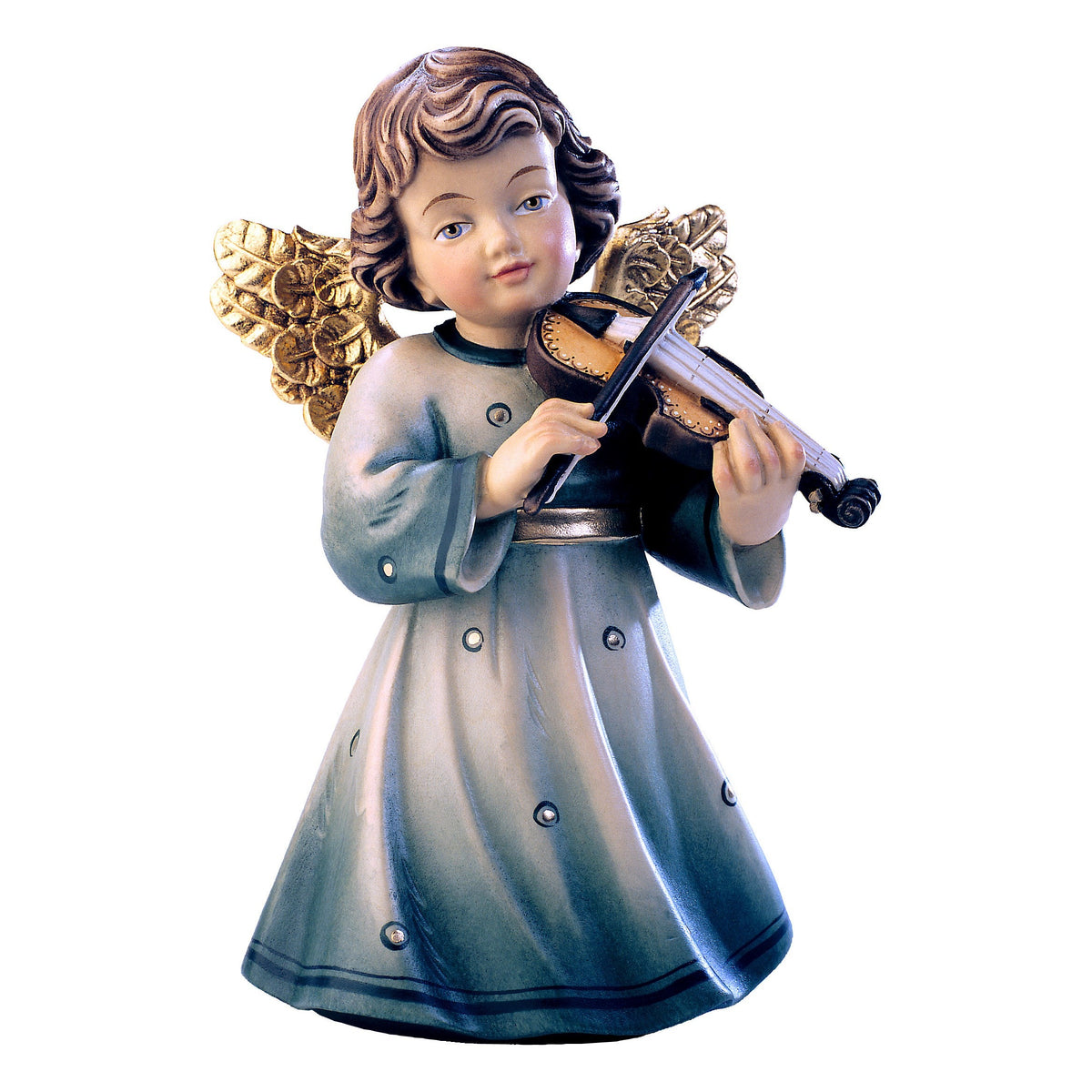 Wooden statue of Sissi angel with violin