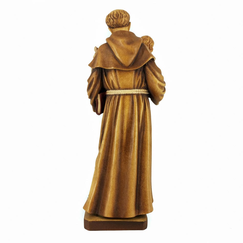 Wooden Statue of St. Anthony of Padua Holding Baby Jesus