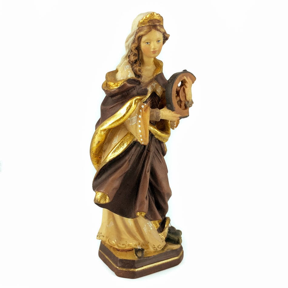 Wooden Statue of St. Catherine of Alexandria with Breaking Wheel