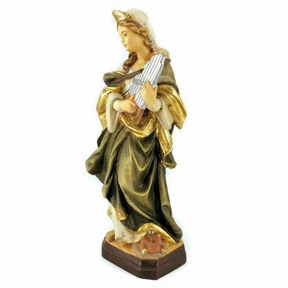 Wooden Statue of St. Cecilia with Organ