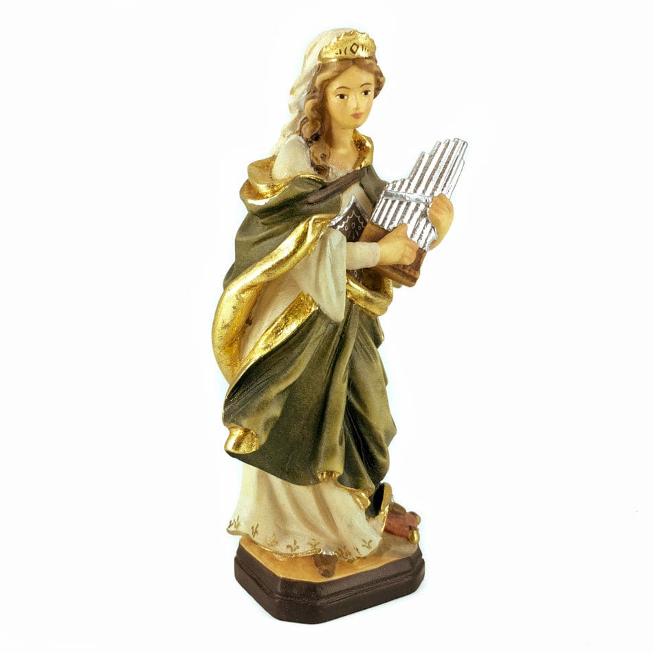 Wooden Statue of St. Cecilia with Organ