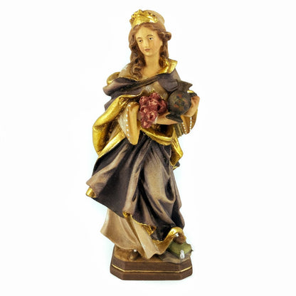 Wooden Statue of St. Elizabeth of Hungary with Pitcher