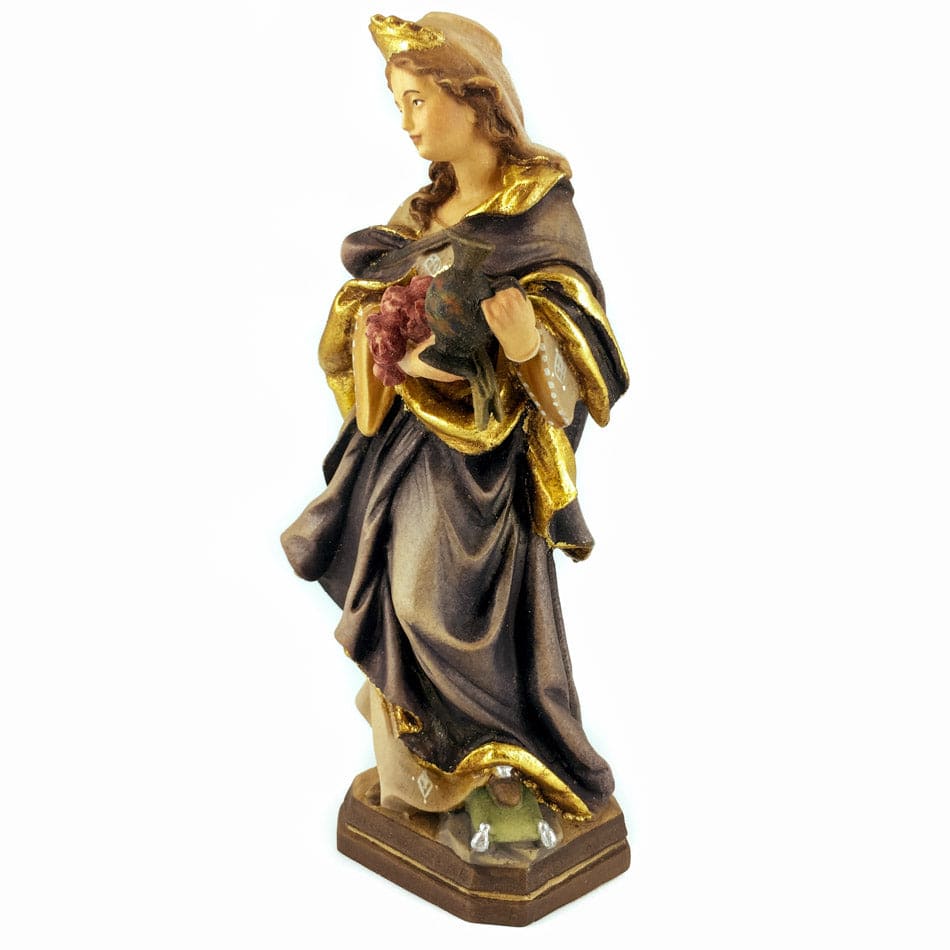 Wooden Statue of St. Elizabeth of Hungary with Pitcher