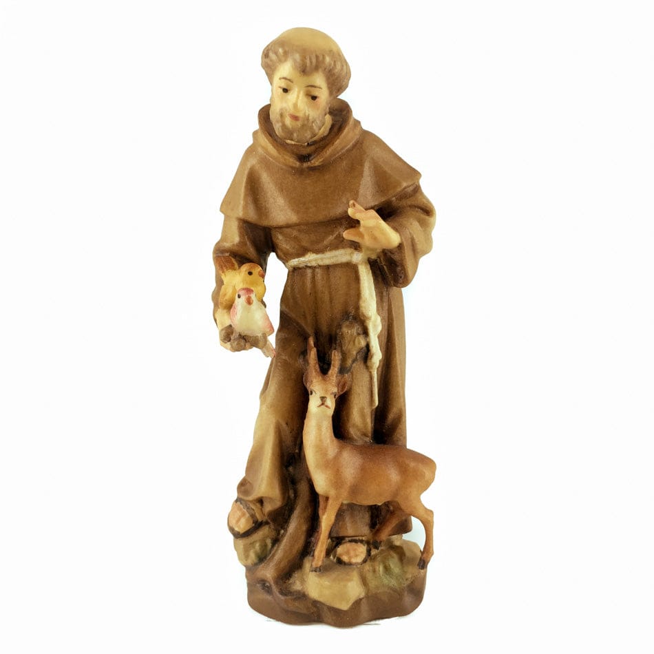 Wooden Statue of St. Francis of Assisi with Animals