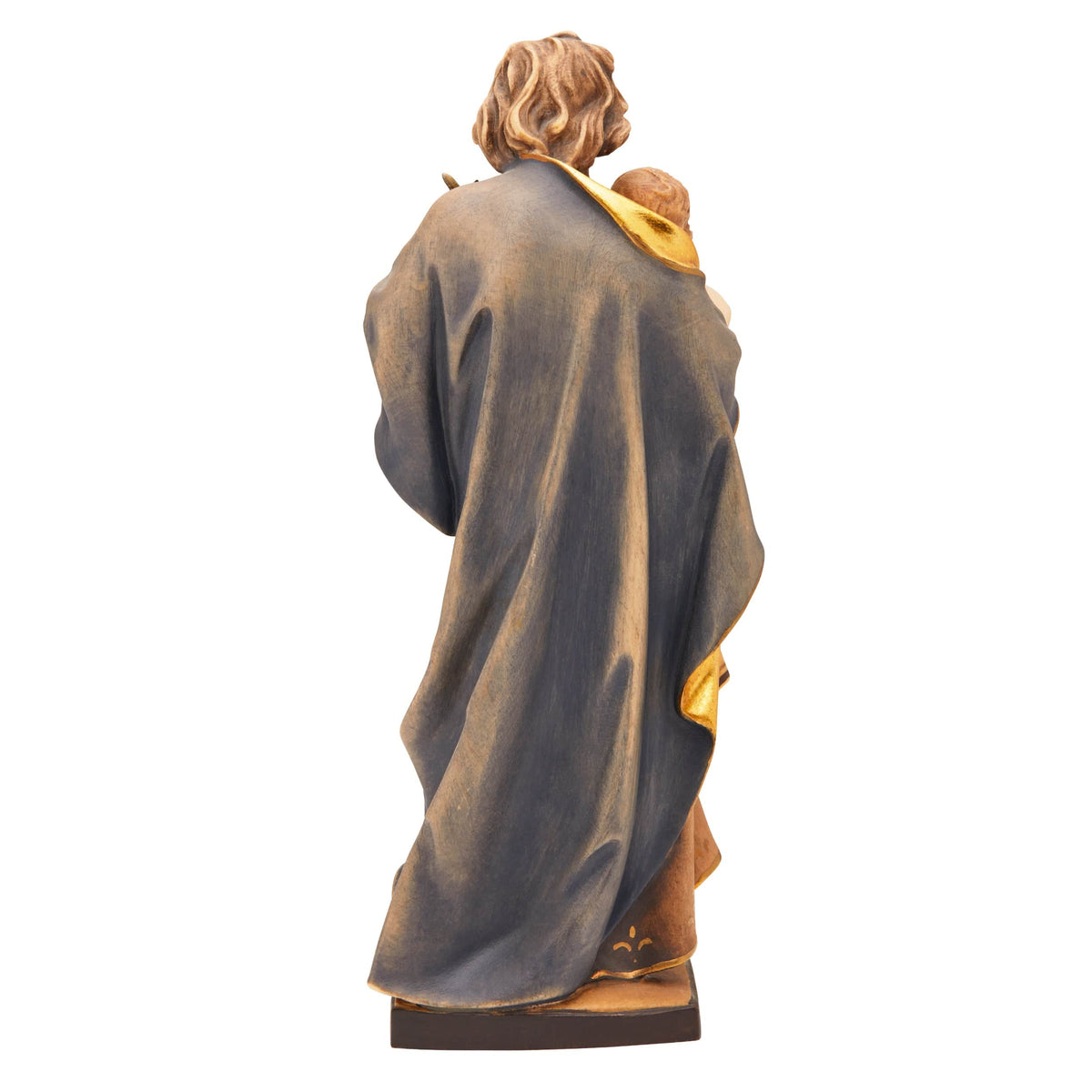 Wooden Statue of St. Joseph Holding Baby Jesus